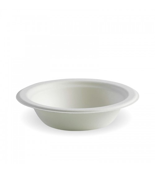 BIOPAK 390ML / 12OZ WHITE BIOCANE BOWL (NO LID) - GST Included