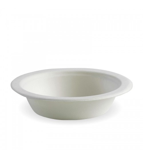 BIOPAK 470ML / 16OZ WHITE BIOCANE BOWL (NO LID) - GST Included