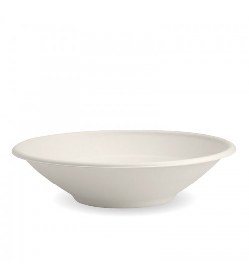 BIOPAK 800ML / 24OZ WHITE BIOCANE BOWL - GST Included