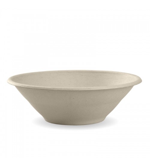 BIOPAK 940ML / 32OZ NATURAL BIOCANE BOWL - GST Included