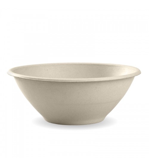 BIOPAK 1,180ML / 40OZ NATURAL BIOCANE BOWL - GST Included