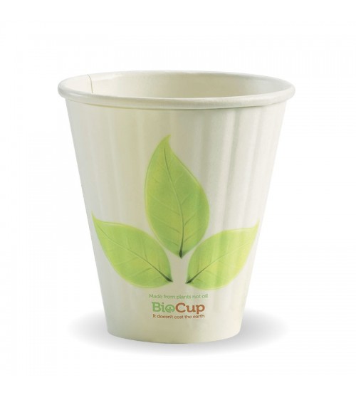 295ML / 8OZ (90MM) LEAF DOUBLE WALL BIOCUP - GST Included
