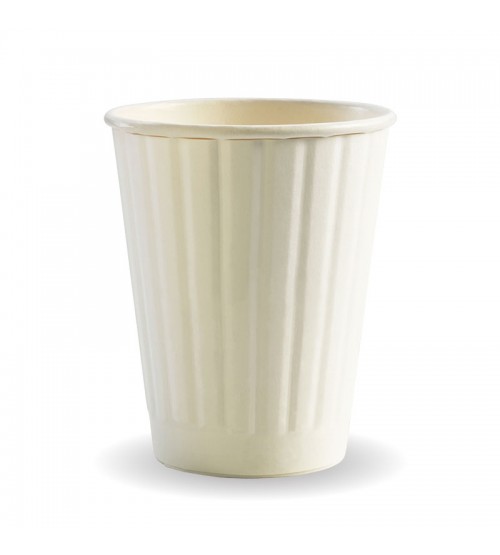 255ML / 8OZ (80MM) WHITE DOUBLE WALL BIOCUP - GST Included