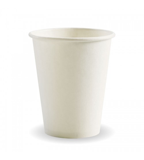 280ML / 8OZ (80MM) WHITE SINGLE WALL BIOCUP - GST Included