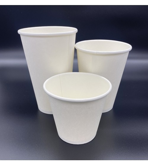 Single Wall Coffee Cup 12oz White