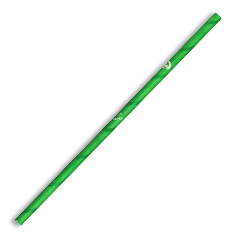 BIOPAK 6MM REGULAR GREEN STRAW