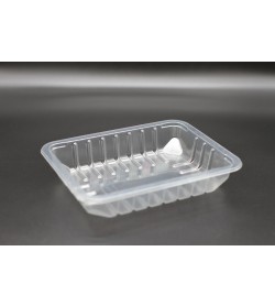 9 X 7 X 40 RIBBED TOP SEAL TRAY / CLEAR