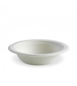 BIOPAK 390ML / 12OZ WHITE BIOCANE BOWL (NO LID) - GST Included