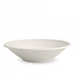 BIOPAK 800ML / 24OZ WHITE BIOCANE BOWL - GST Included