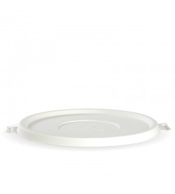 BIOPAK 800-1,180ML / 24-40OZ WHITE BIOCANE BOWL LID - GST Included