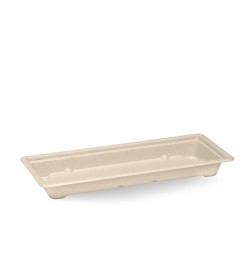 BIOPAK LONG BIOCANE SUSHI TRAY