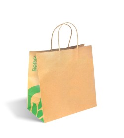 BIOPAK LARGE TWIST HANDLE KRAFT PAPER BAG