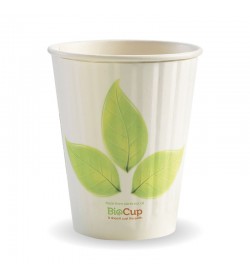 390ML / 12OZ (90MM) LEAF DOUBLE WALL BIOCUP - GST Included