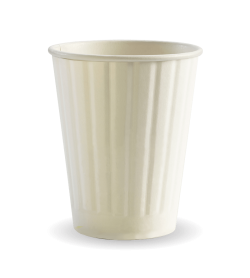390ML / 12OZ (90MM) WHITE DOUBLE WALL BIOCUP - GST Included