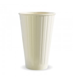 460ML / 16OZ (90MM) WHITE DOUBLE WALL BIOCUP - GST Included