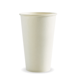 BIOPAK 510ML / 16OZ (90MM) WHITE SINGLE WALL BIOCUP - GST Included