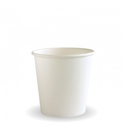 120ML / 4OZ (63MM) WHITE SINGLE WALL BIOCUP - GST Included