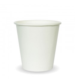 230ML / 6OZ (80MM) WHITE SINGLE WALL BIOCUP - GST Included