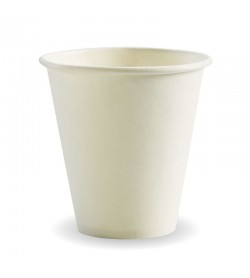280ML / 8OZ (90MM) WHITE SINGLE WALL BIOCUP - GST Included