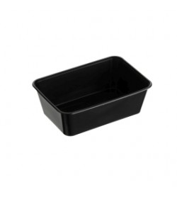 Genfac 500ml Rectangular Container Black                                                           