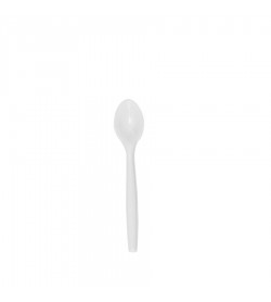 Plastic Desert Spoon White