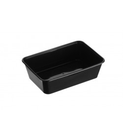 Genfac 650ml Rectangular Container Black