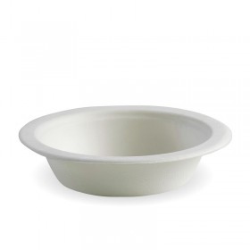 BIOPAK 470ML / 16OZ WHITE BIOCANE BOWL (NO LID) - GST Included