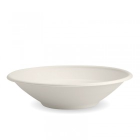 BIOPAK 800ML / 24OZ WHITE BIOCANE BOWL - GST Included