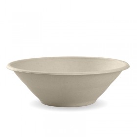 BIOPAK 940ML / 32OZ NATURAL BIOCANE BOWL - GST Included