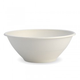 BIOPAK 1,180ML / 40OZ WHITE BIOCANE BOWL - GST Included