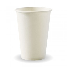 320ML / 10OZ (80MM) WHITE SINGLE WALL BIOCUP - GST Included