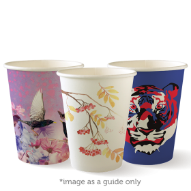390ML / 12OZ (90MM) ART SERIES SINGLE WALL BIOCUP - GST Included