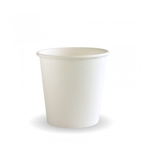 120ML / 4OZ (63MM) WHITE SINGLE WALL BIOCUP - GST Included