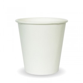 230ML / 6OZ (80MM) WHITE SINGLE WALL BIOCUP - GST Included