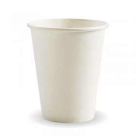 280ML / 8OZ (80MM) WHITE SINGLE WALL BIOCUP - GST Included