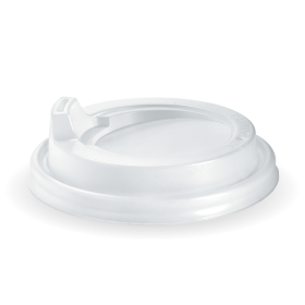 BIOPAK 90MM PS WHITE LARGE SIPPER LID - GST Included