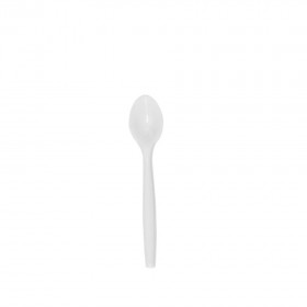 Plastic Desert Spoon White