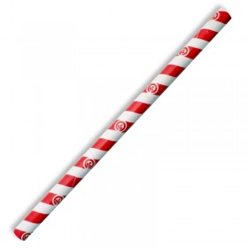 BIOPAK 10MM JUMBO RED STRIPE STRAW