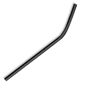 BIOPAK 6MM BLACK BENDY STRAW