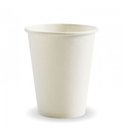 280ML / 8OZ (80MM) WHITE SINGLE WALL BIOCUP - GST Included
