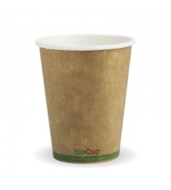 280ML / 8OZ (80MM) KRAFT GREEN STRIPE SINGLE WALLBIOCUP - GST Included