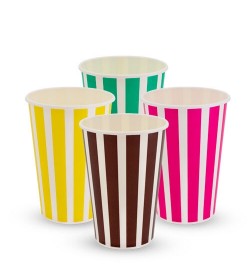 16oz Candy Stripe Cold/Milkshake Cups
